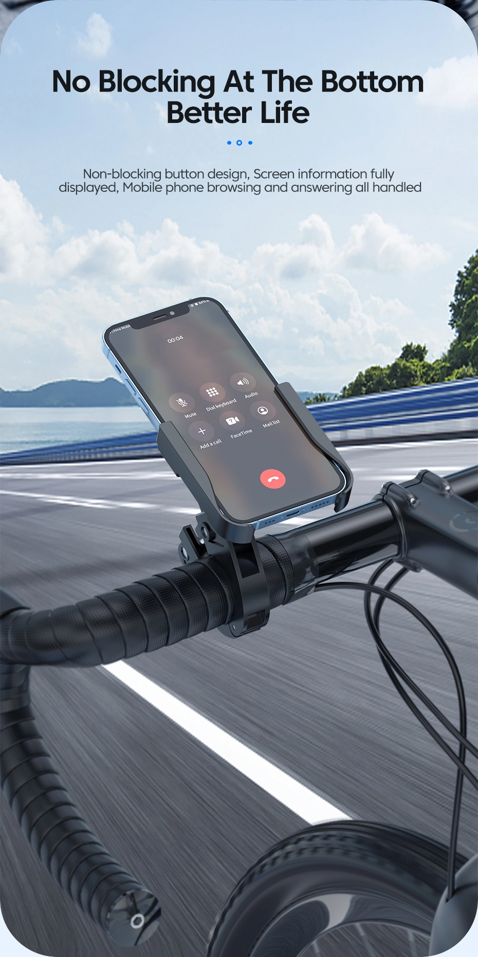 ESSAGER ES-ZJ08 Series Motorcycle Phone Mount Holder for Bike