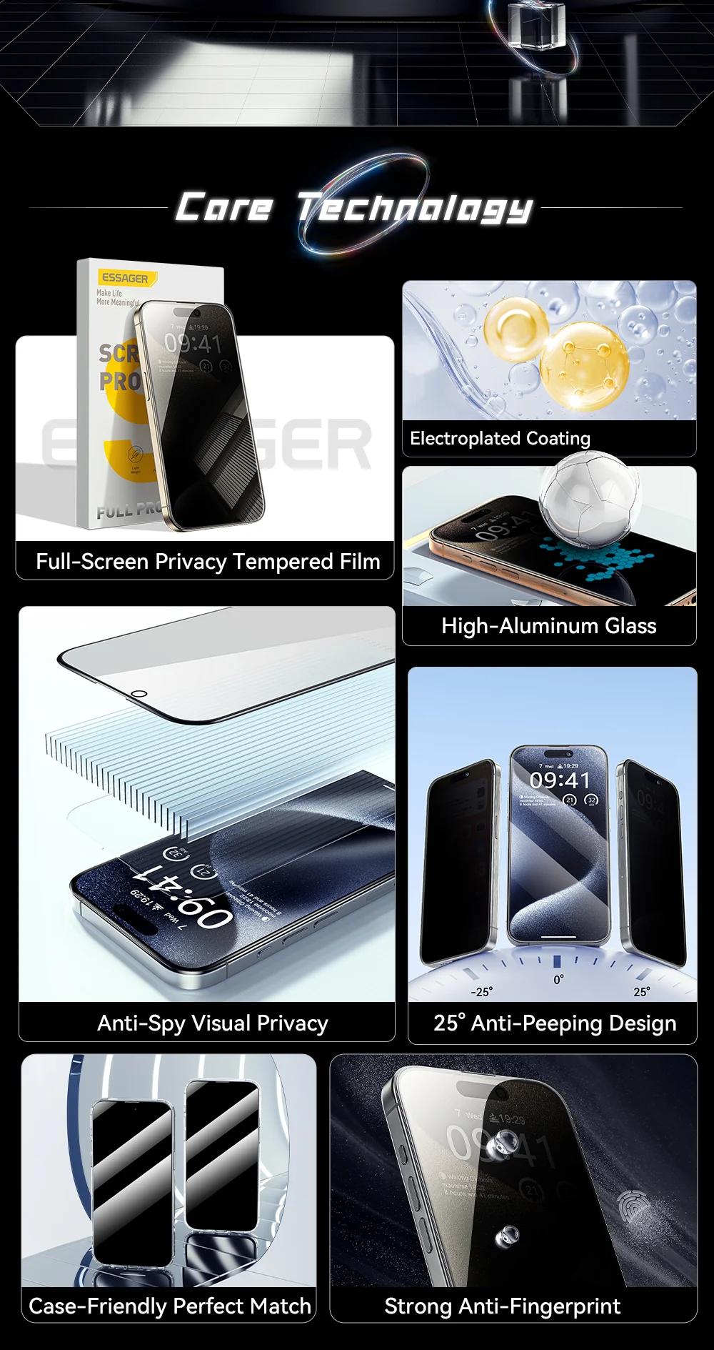 Privacy Screen Protector,iPhone 14 Pro Max Screen Protector,iPhone 14 Pro Screen Protector