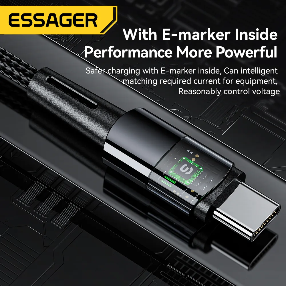ESSAGER ES-X16 Series C-C PD3.1 100W Type C to Type C Cable